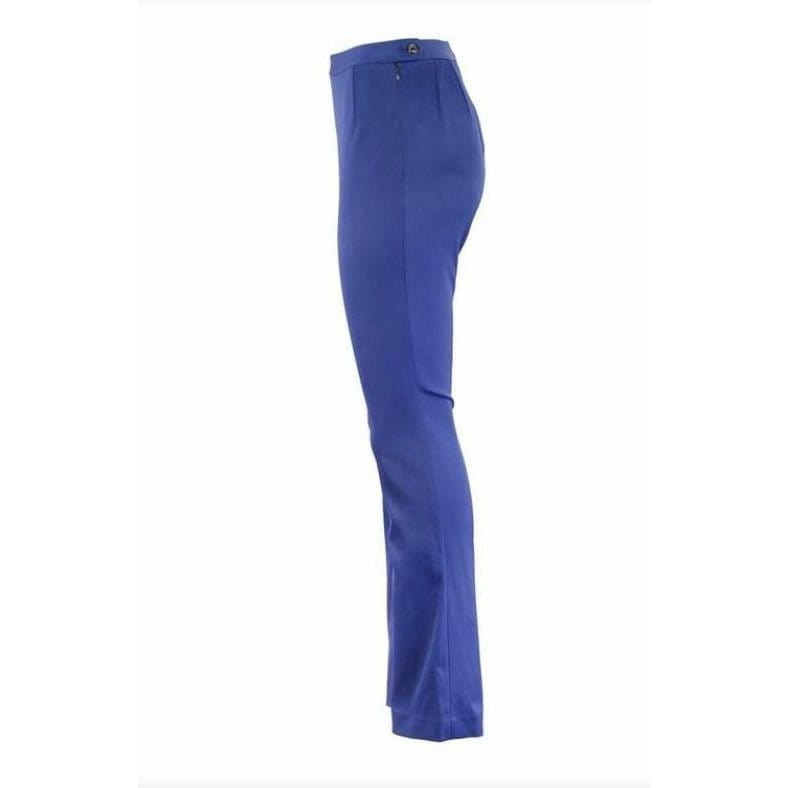 Matsuda Cobalt Blue High Waist Flared Pants Dark Slate Blue