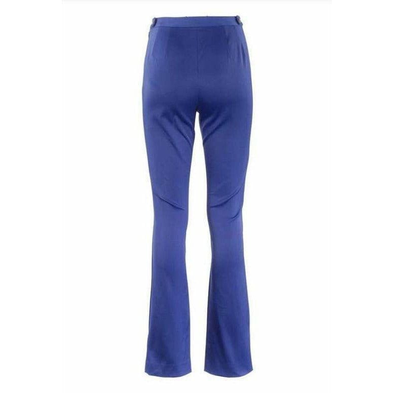 Matsuda Cobalt Blue High Waist Flared Pants Dark Slate Blue