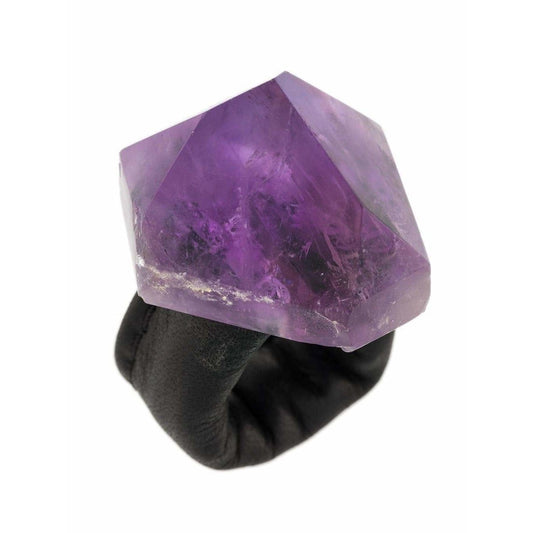 Ring Monies Oversized Amethyst Mountain Ring Dim Gray