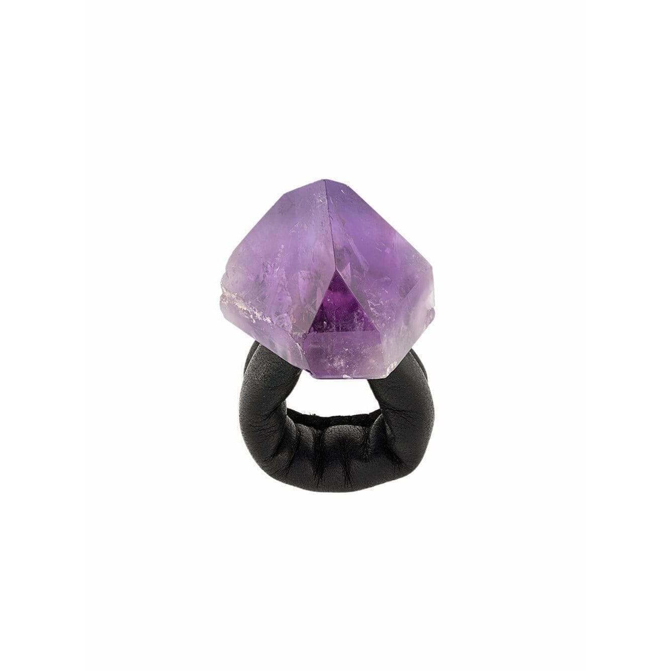 Ring Monies Oversized Amethyst Mountain Ring Light Slate Gray