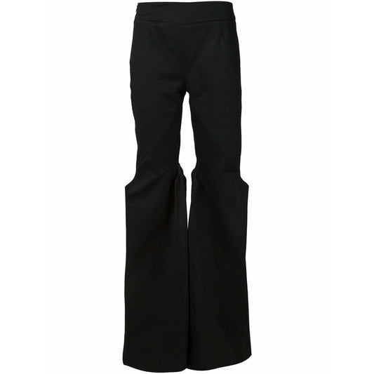 Womens Pants Flared Trousers Black