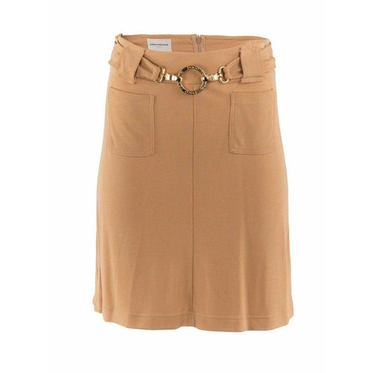 Skirts Paco Rabanne Beige Stretch Belted Skirt Dark Khaki