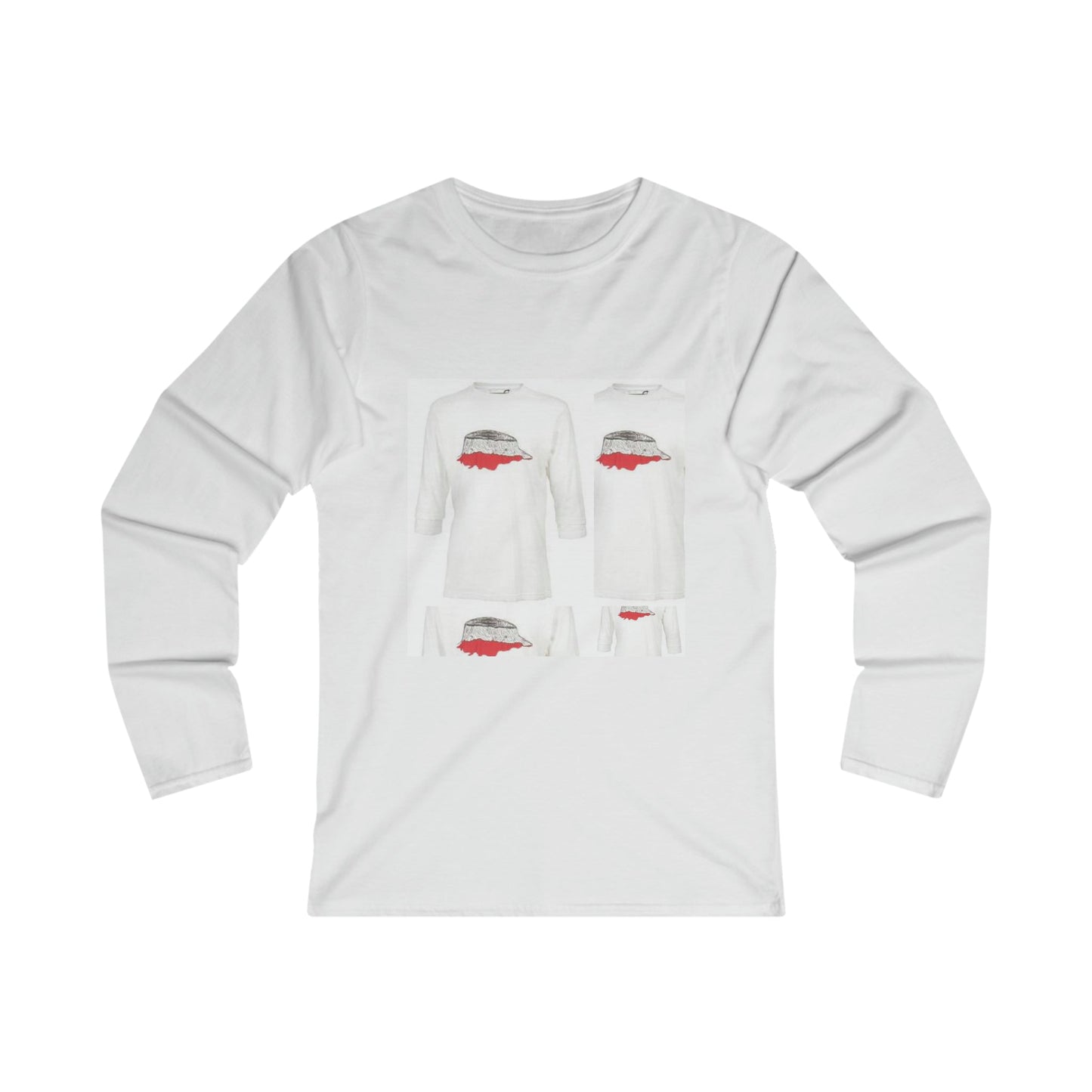 Printify Long-sleeve S / White Women's Fitted Long Sleeve Tee