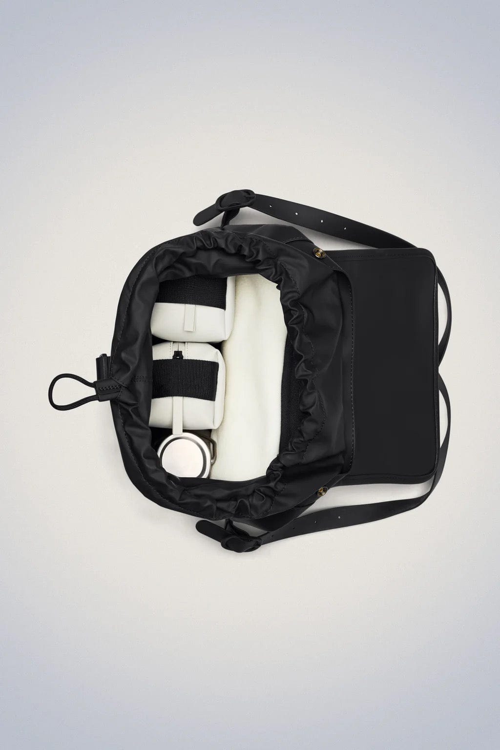 Backpacks RAINS Bucket Backpack - Waterproof Drawstring Bag Light Gray