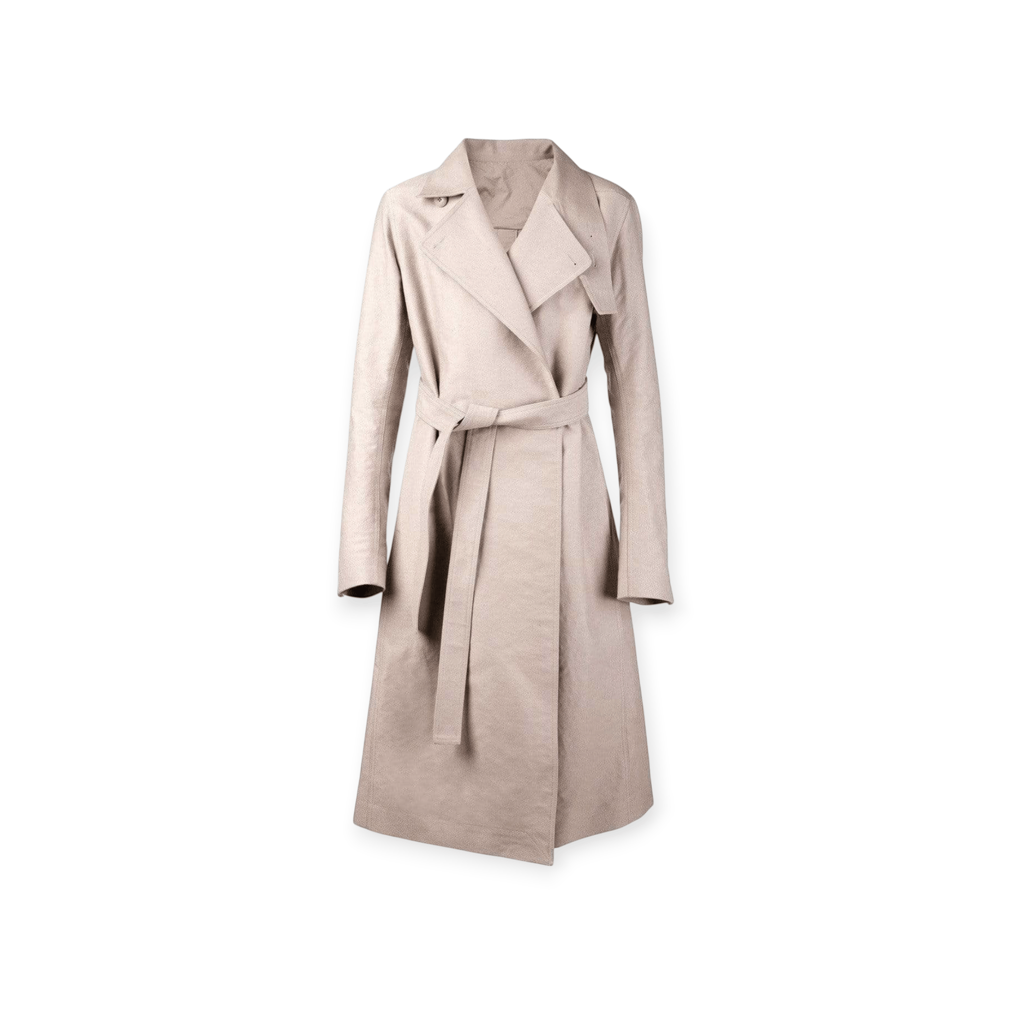 ジャケット・アウター Rick Owens cashmere coat 46 Rick Owens Trench Coat - Oversized Pearl Cotton Canvas by Rick