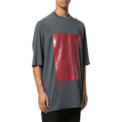 Rick Owens DRKSHDW Jumbo Printed Tee Dark Slate Gray