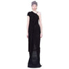Dresses Rick Owens Lilies Long Dress - Black One-Shoulder Ruched Light Gray