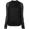 Shirts & Tops Rick Owens Lilies Draped Top - Black Cotton Silk Sheer Black