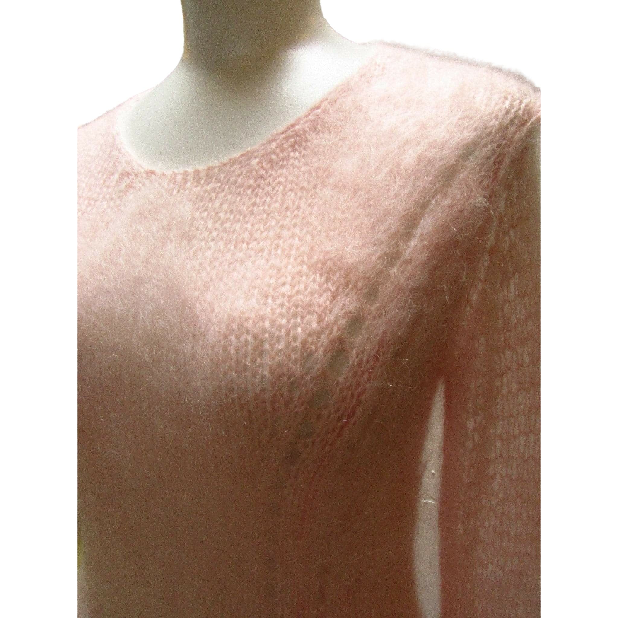 Dresses TAO Comme Des Garçons Pink Mohair Sweater Dress White Smoke