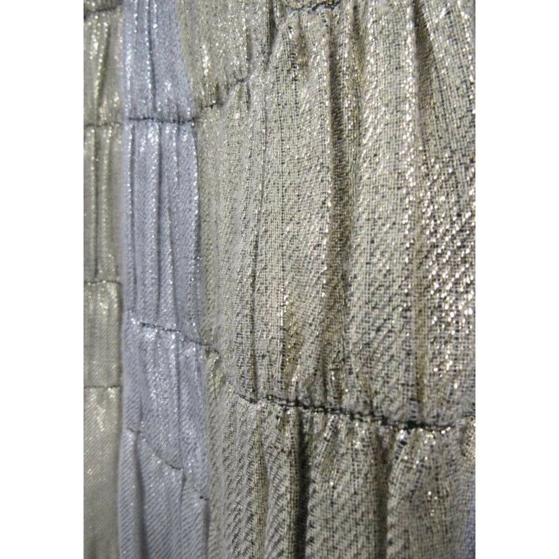 Skirts Tao Comme des Garçons Gold and Silver Pleated Wrap Skirt Light Slate Gray