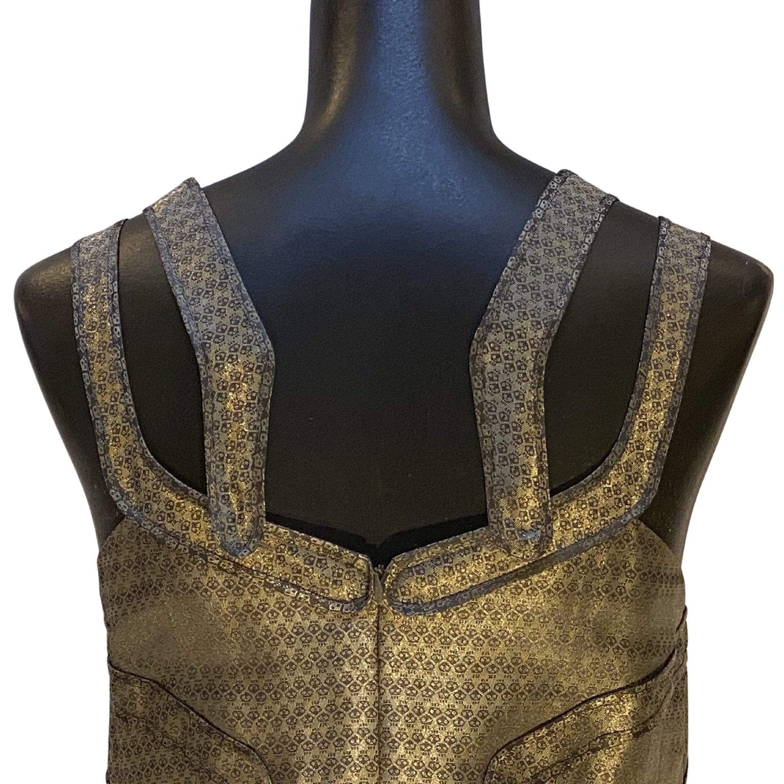 Dresses Undercover Vintage Web Dress - Gold Silk Iridescent White Smoke