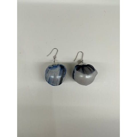 Undercover Earrings OS / Blue Base / Pearl and Polyester Undercover Pearl Earrings