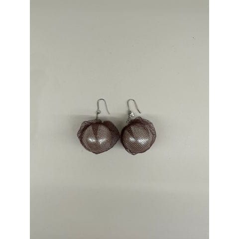 Undercover Earrings OS / Bordeaux / Pearl and silk Undercover Pearl Earrings