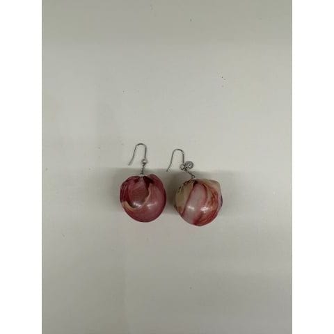 Earrings Undercover SS24 Pearl Earrings - Red Base Mesh Dark Gray