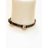 Necklaces Undercover Less But Better Collar Necklace - Black Leather Antique White