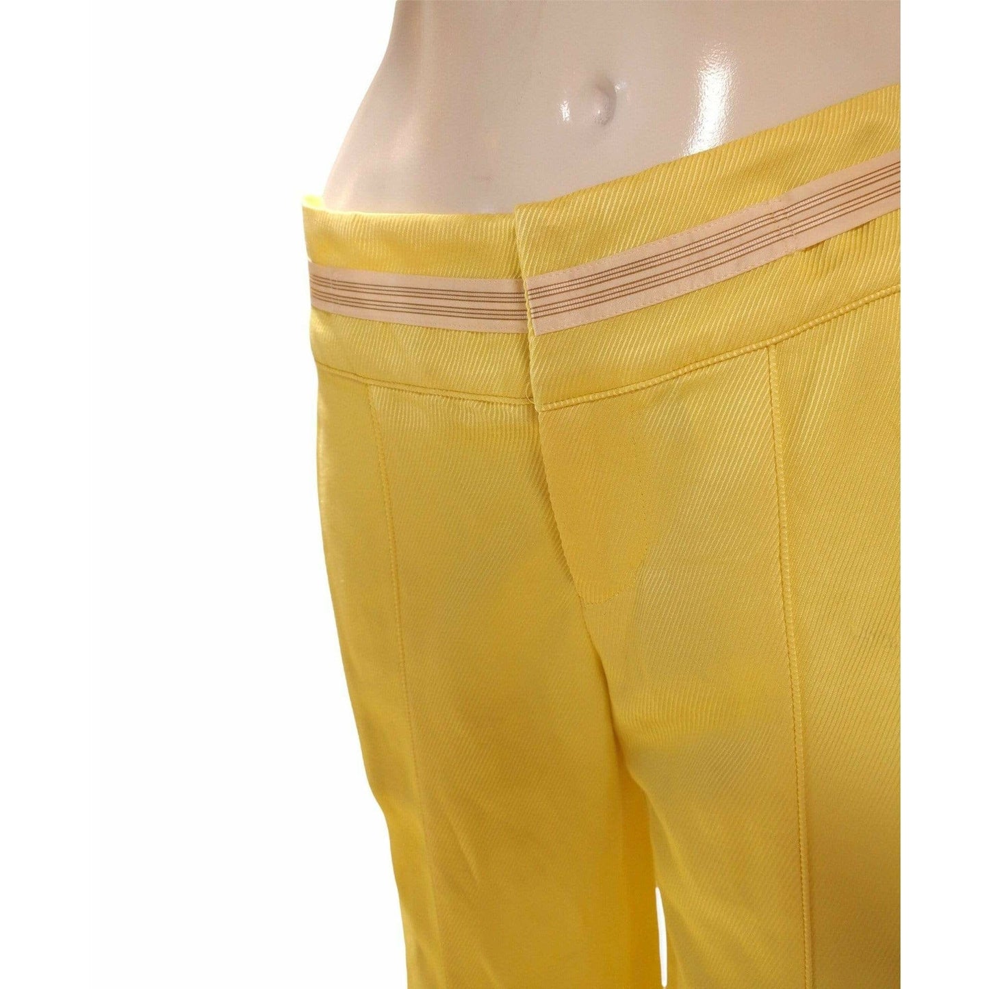 Pants Undercover Vintage Yellow Crop Pant - Silk Linen Blend Dark Khaki