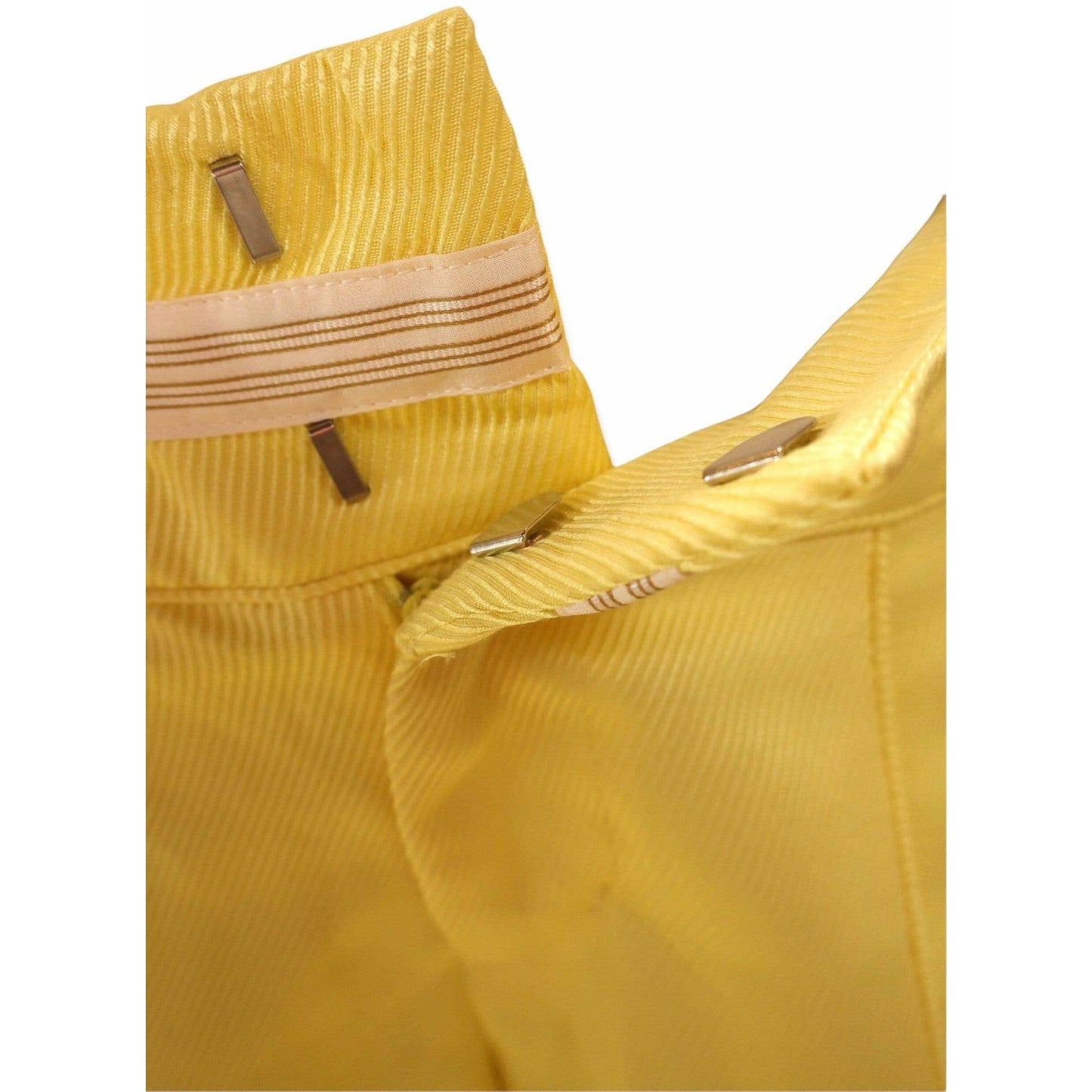 Pants Undercover Vintage Yellow Crop Pant - Silk Linen Blend White Smoke