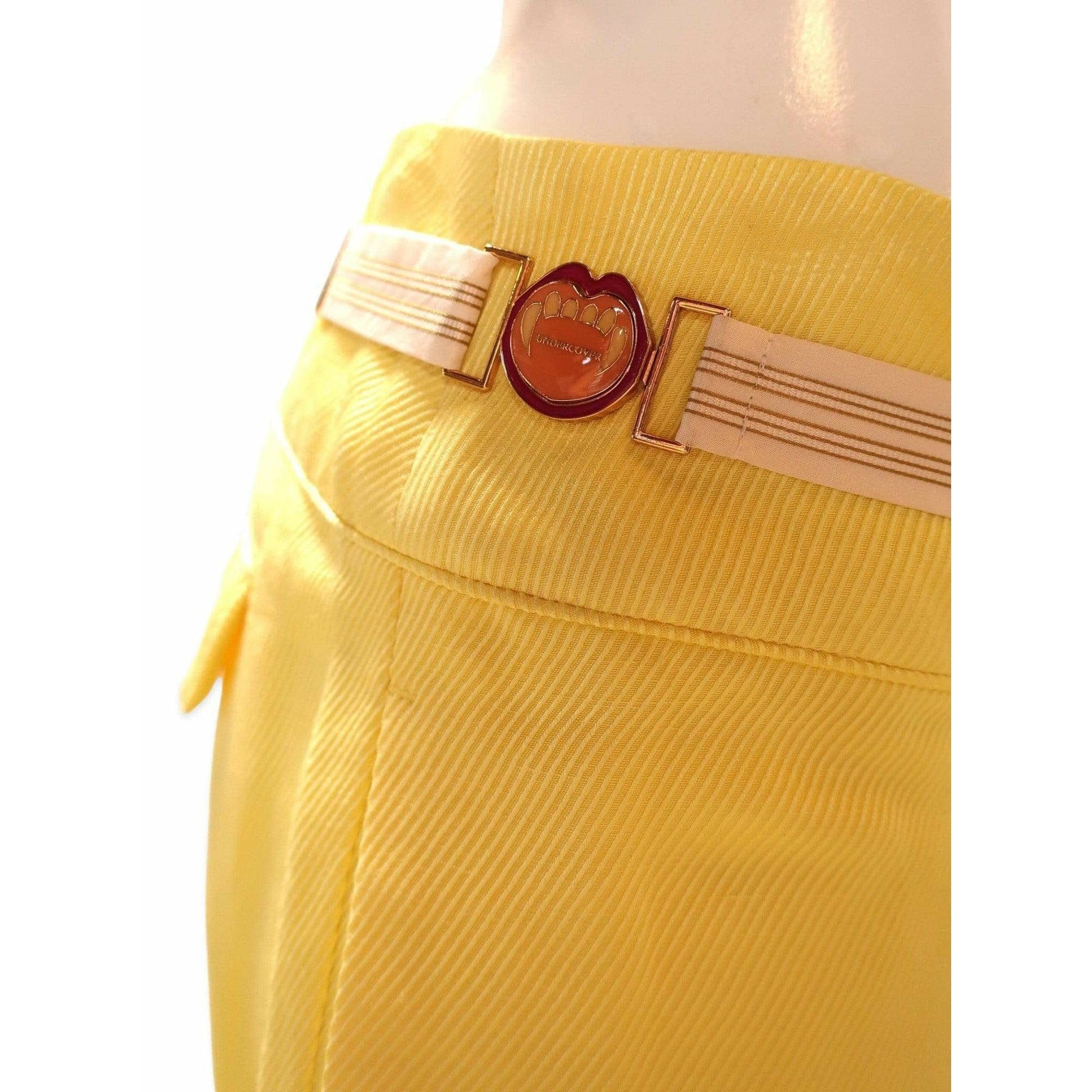 Pants Undercover Vintage Yellow Crop Pant - Silk Linen Blend Goldenrod