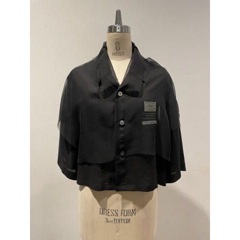 Undercover Shirts & Tops 1 / Black / Silk and polyester and wool Undercover Layered Blouse