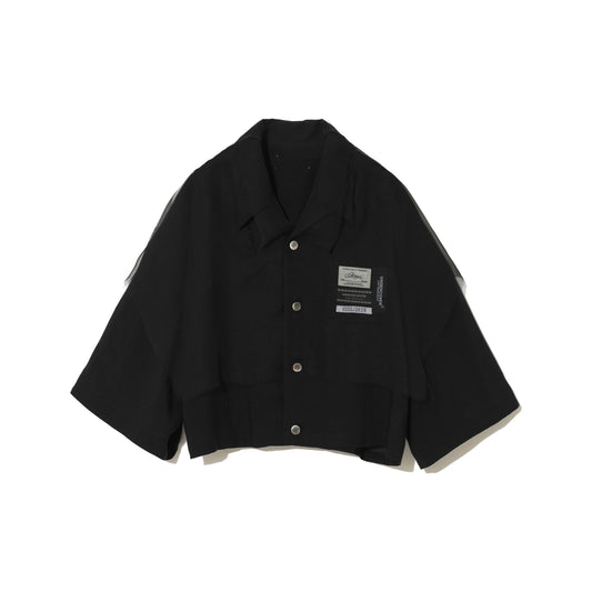 Undercover Shirts & Tops 1 / Black / Silk and polyester and wool Undercover SS24 Layered Blouse
