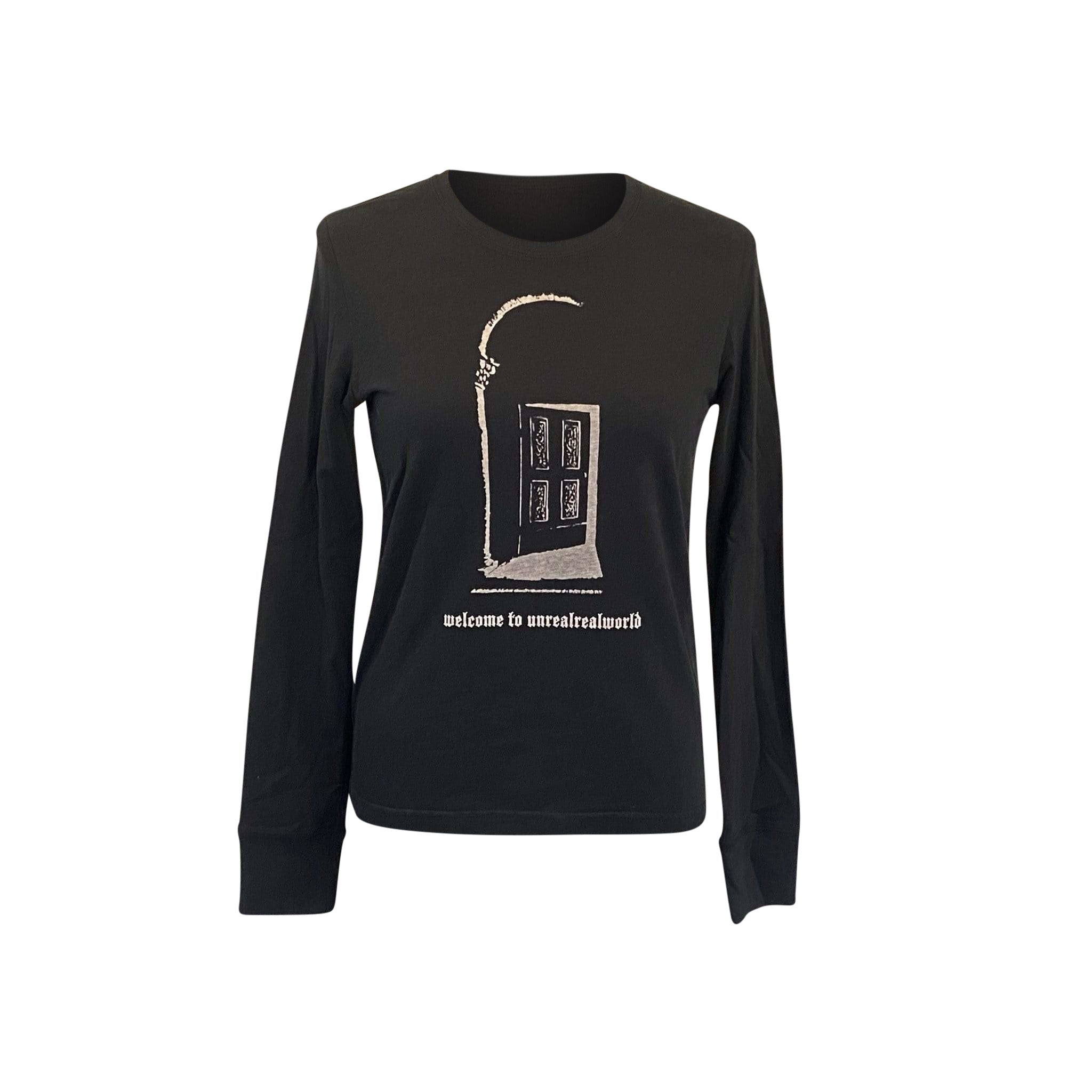 Shirts & Tops Undercover Unreal Real World Tee - Black Cotton Long Sleeve Dark Slate Gray
