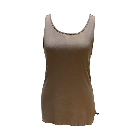 Shirts & Tops UNDERCOVER Scoop neck tank - Mocha Cotton Ribbed White Smoke