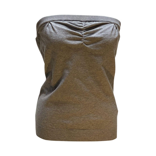 Shirts & Tops UNDERCOVER Strapless Tube Top - Grey Cotton Cashmere Dark Olive Green