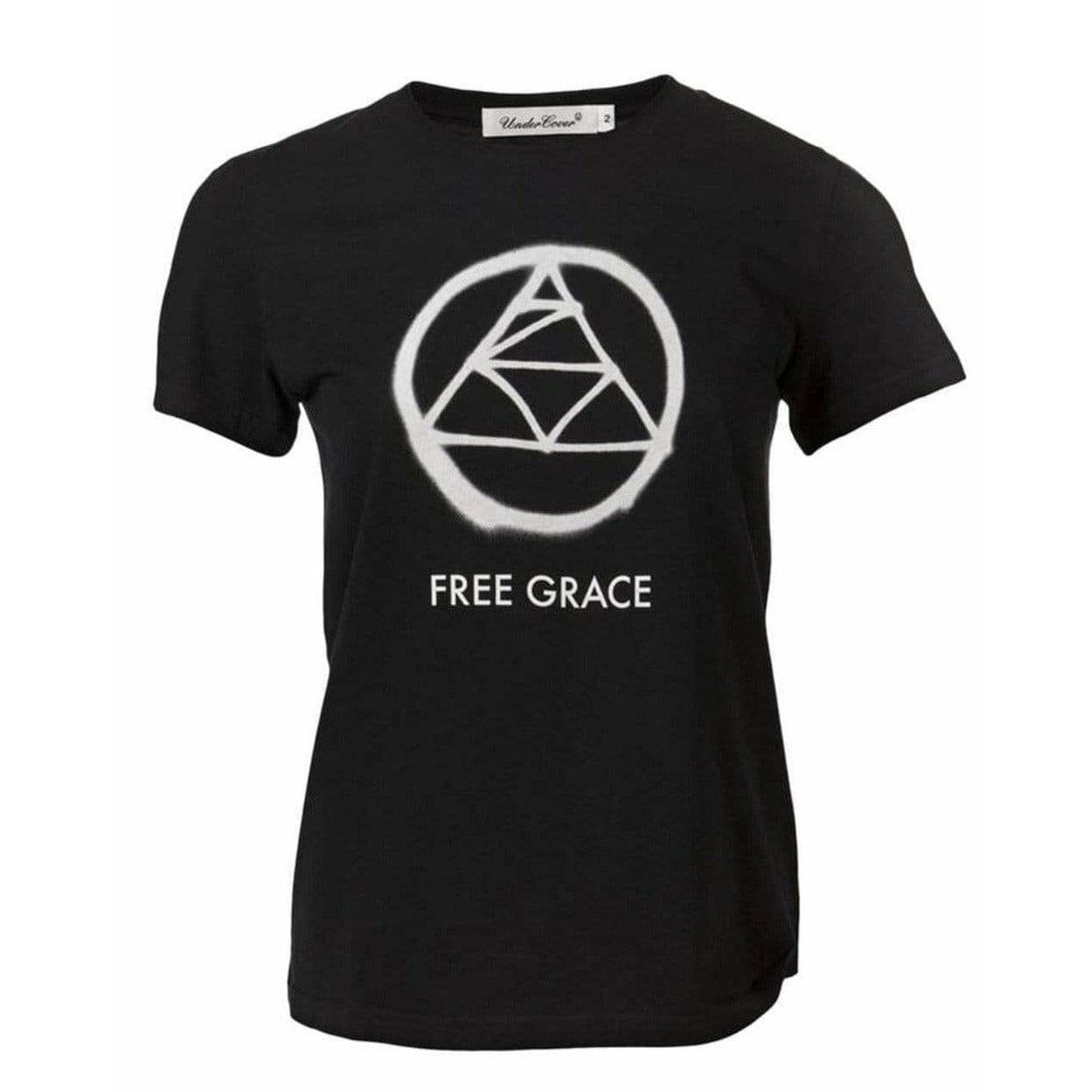 Undercover Shirts & Tops Undercover Black Cotton 'Free Grace' T-Shirt
