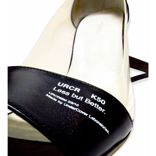 Undercover Shoes Small (Size 6-7) / Black Undercover Vintage 'Less But Better' Black Strappy Heels