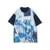 T shirt Undercover SS24 Navy Graphic Tee - Cotton Art Print Light Gray