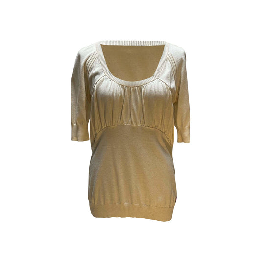 Top UNDERCOVER Scoop neck top - Cream Cotton Cashmere White Smoke
