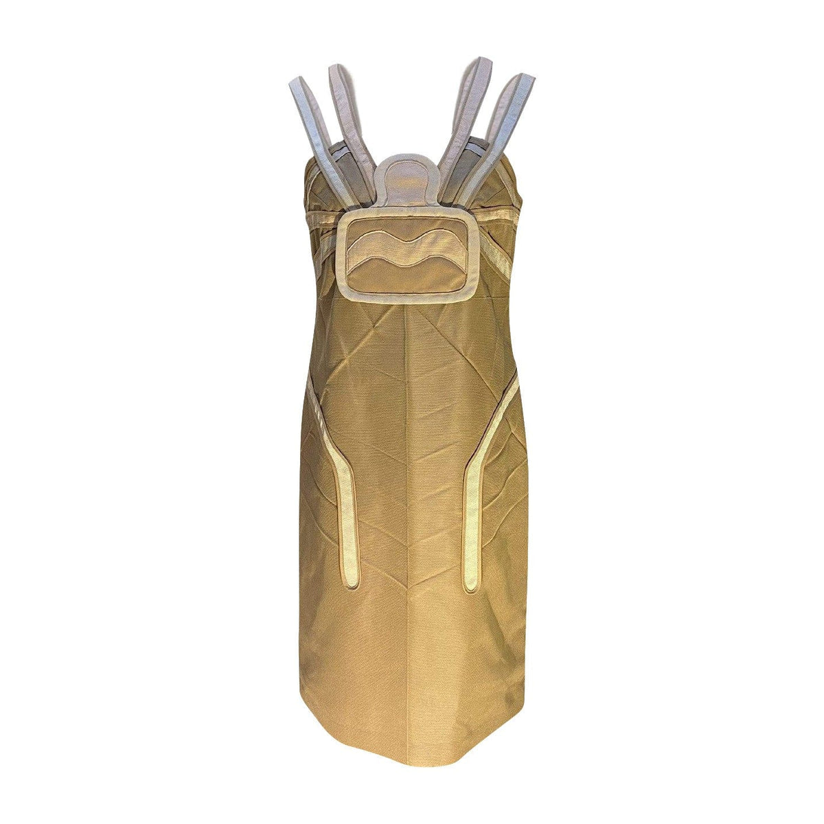 spider silk dress Vintage Beige Silk-Blend Spider Dress by UNDERCOVER 3 / Beige
