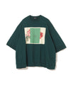 Women Top Undercover Oversized Graphic T-Shirt in Dark Green Dark Slate Gray