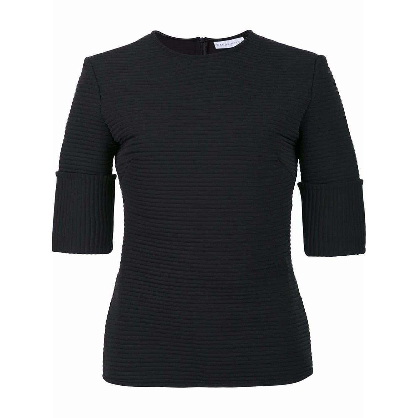 Shirts & Tops Wanda Nylon Manon Short Sleeve Top Black