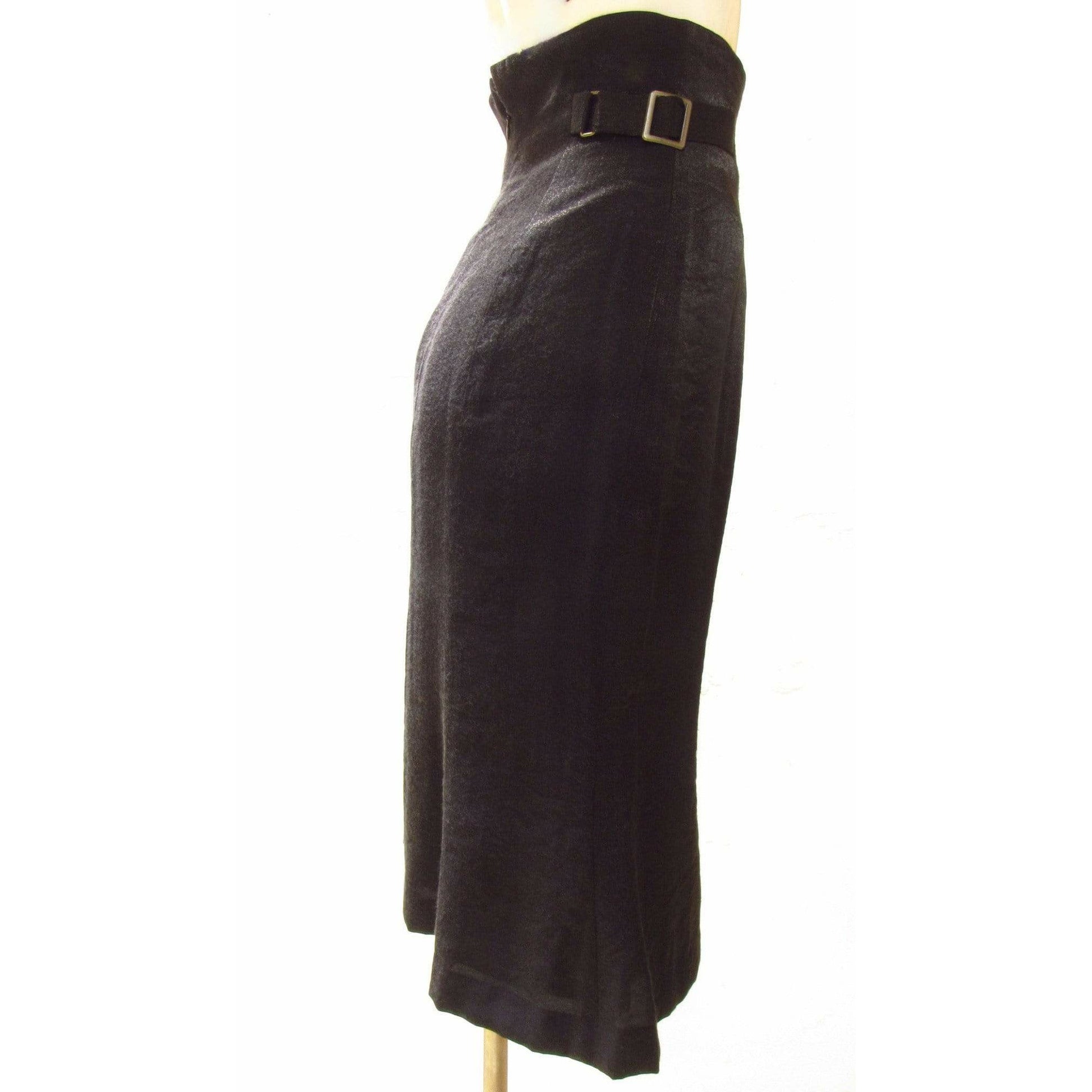 Skirts matsuda-archive-black-rayon-cinched-high-waisted-skirt Matsuda Dark Slate Gray