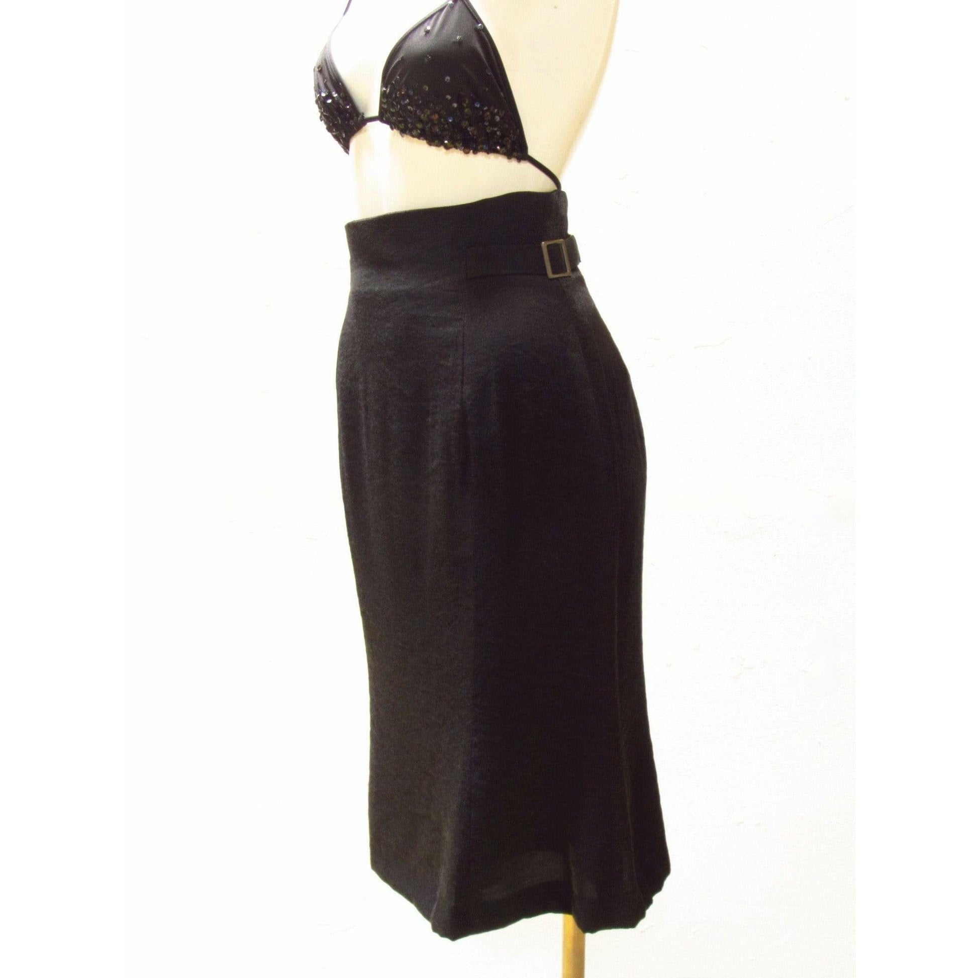 Skirts matsuda-archive-black-rayon-cinched-high-waisted-skirt Matsuda Seashell