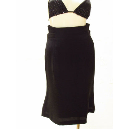 Skirts matsuda-archive-black-rayon-cinched-high-waisted-skirt Matsuda Beige