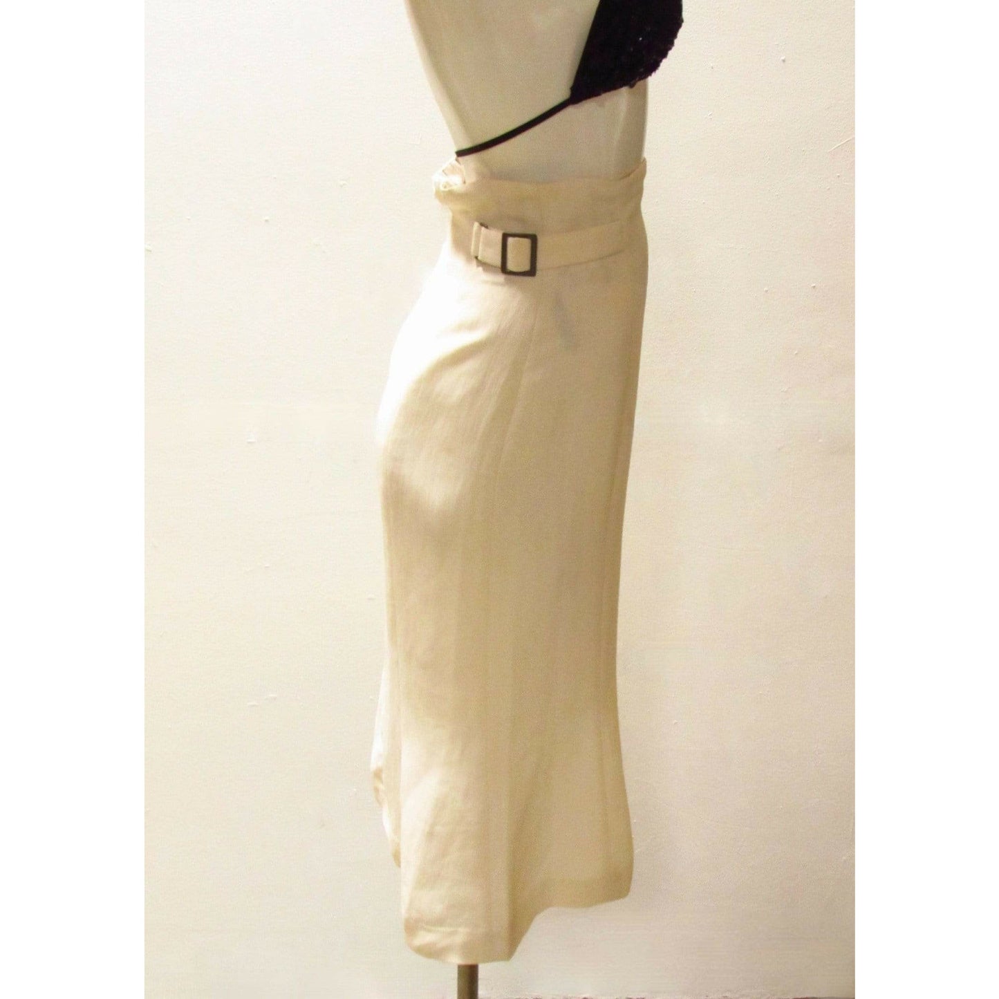 Knee-Length Skirts matsuda-high-waisted-skirt Light Gray