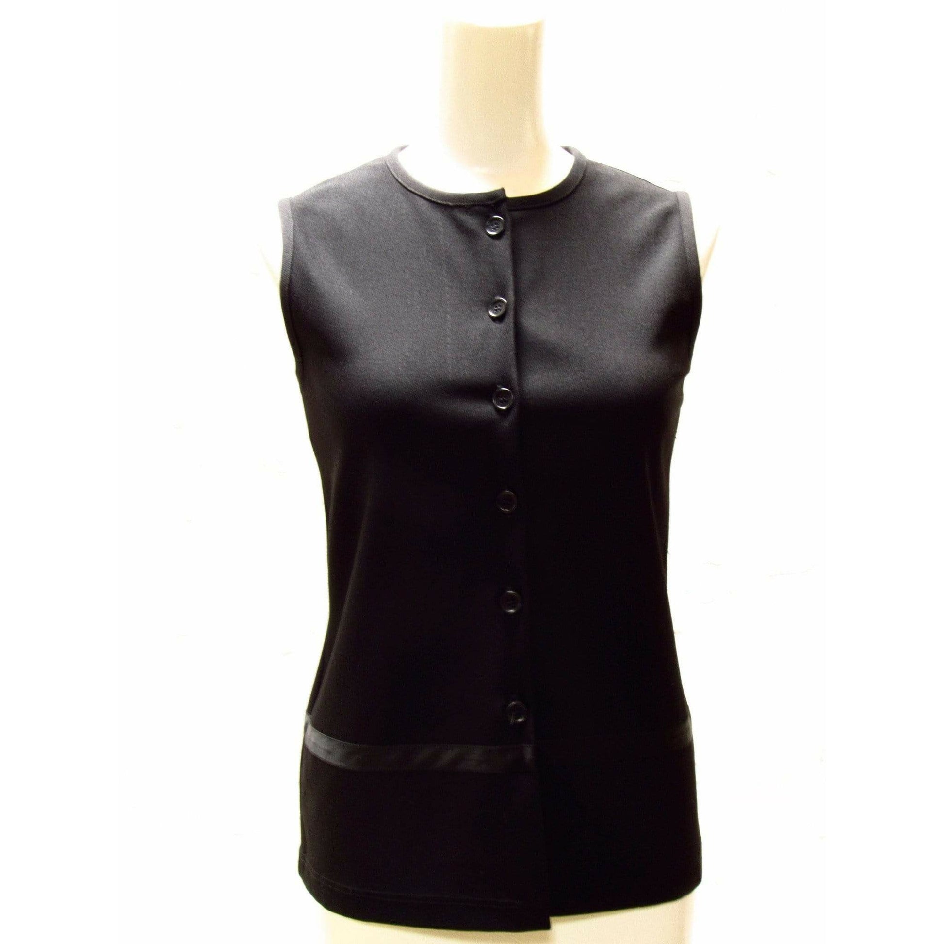 Vests 1990s-helmut-lang-minimal-black-buttoned-vest Wheat