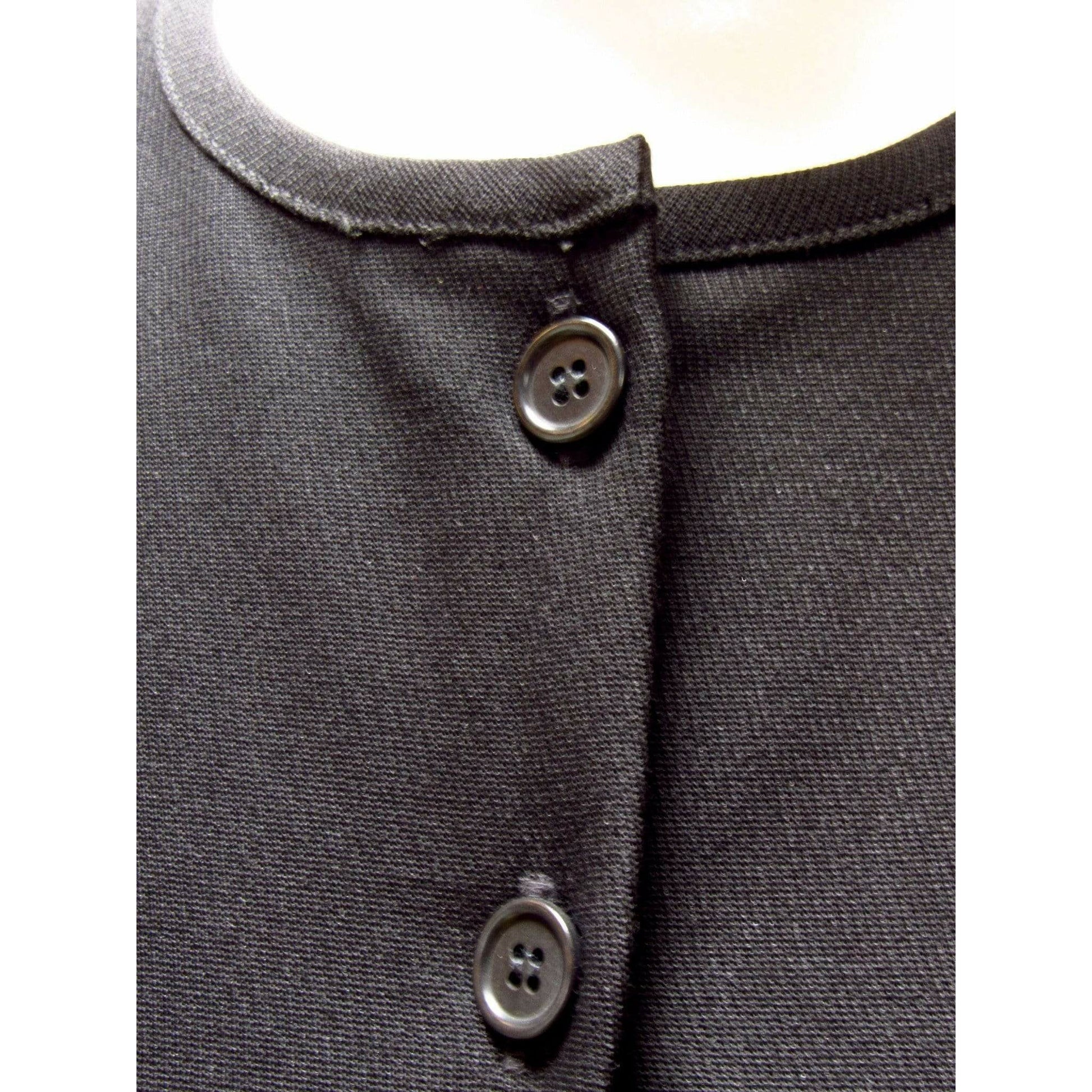 Vests 1990s-helmut-lang-minimal-black-buttoned-vest Dark Slate Gray