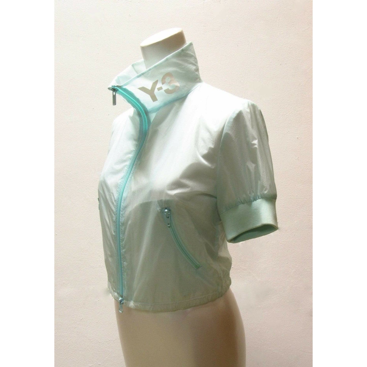 Jackets Y-3 Yohji Yamamoto Vapor Cheerleader Jacket - Cropped Mesh Lined Light Gray