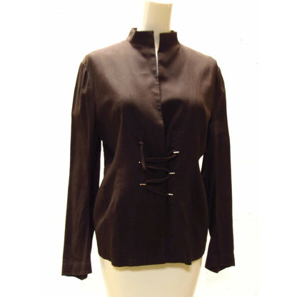 yohji-yamamoto-ys-brown-lace-up-jacket Coats & Jackets Light Gray