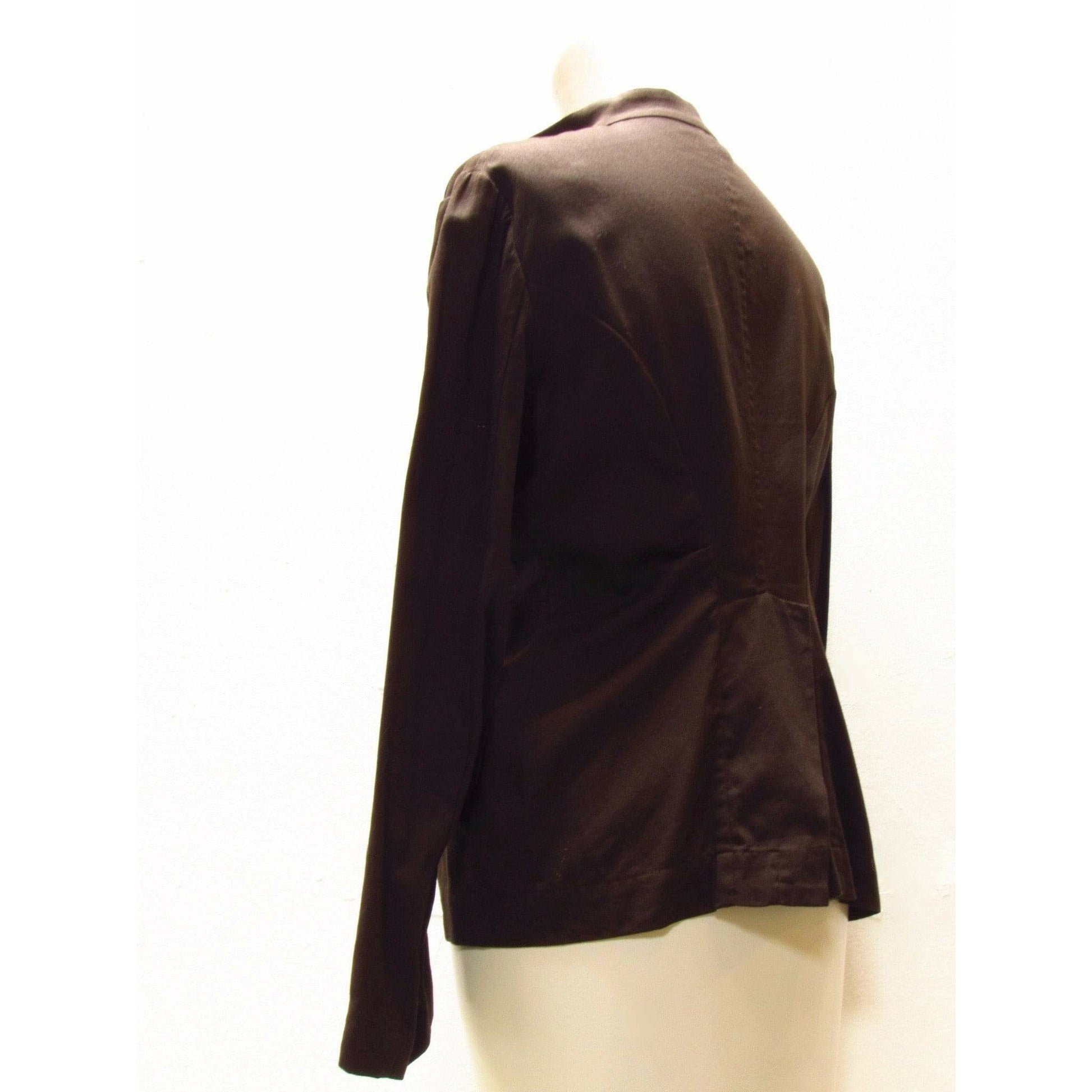 yohji-yamamoto-ys-brown-lace-up-jacket Coats & Jackets Black