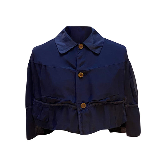 comme-des-gar-ons-navy-capelet Womens Jackets + Coats Black