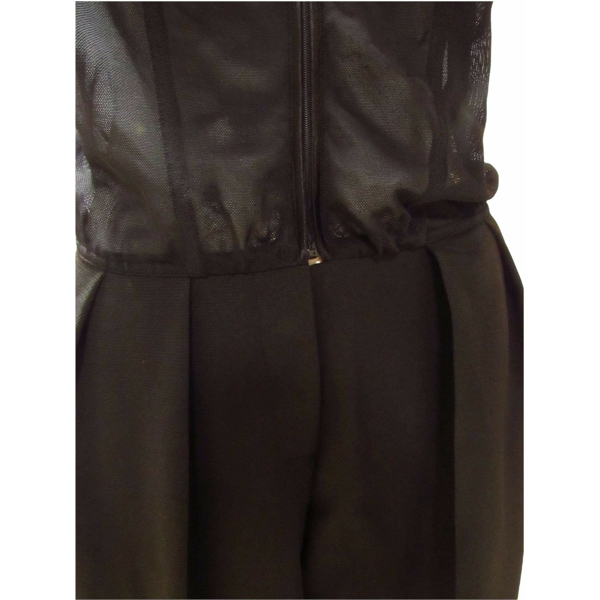 chantal-thomass-zippered-black-jumpsuit Jumpsuits & Rompers Dark Slate Gray