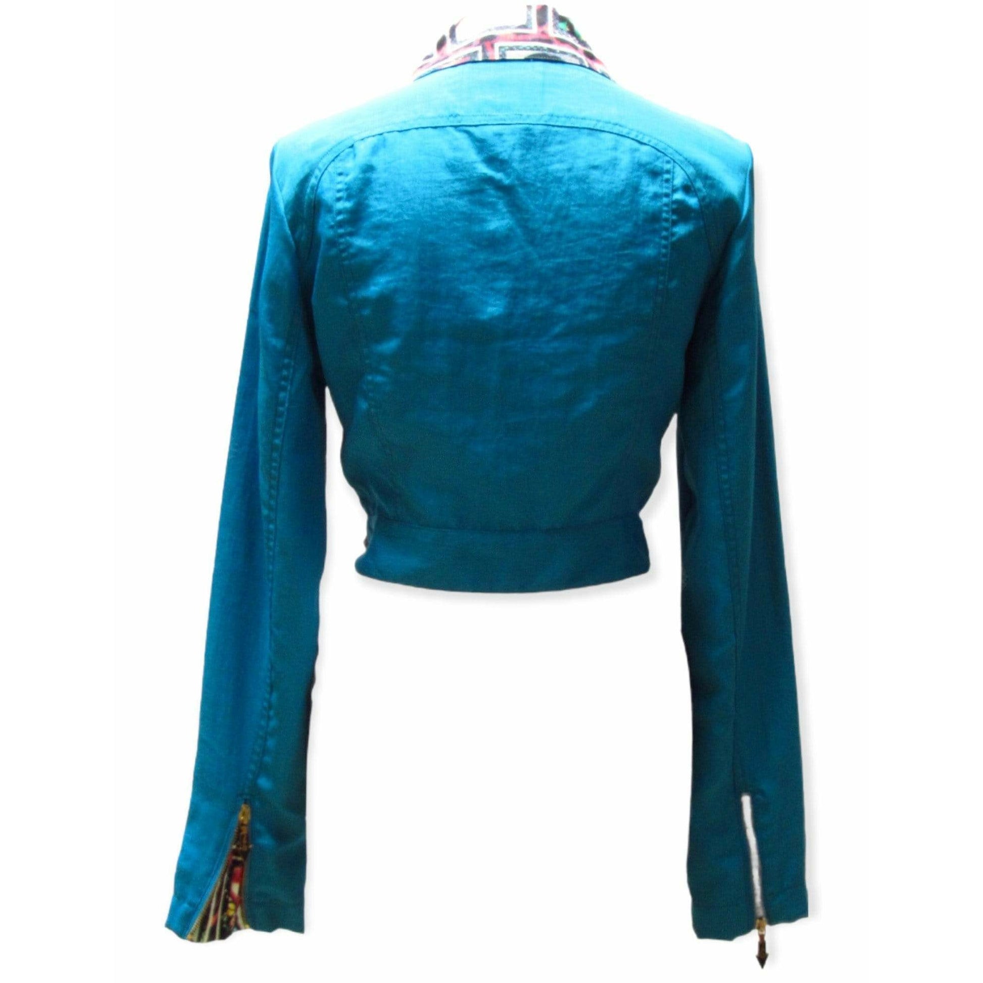 Coats & Jackets vintage-turquoise-jean-paul-gaultier-double-breasted-cropped-jacket Dark Slate Gray