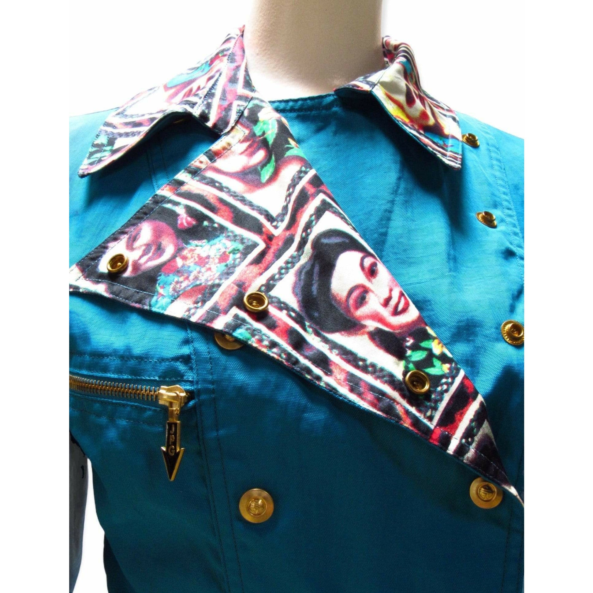 Coats & Jackets vintage-turquoise-jean-paul-gaultier-double-breasted-cropped-jacket Gray