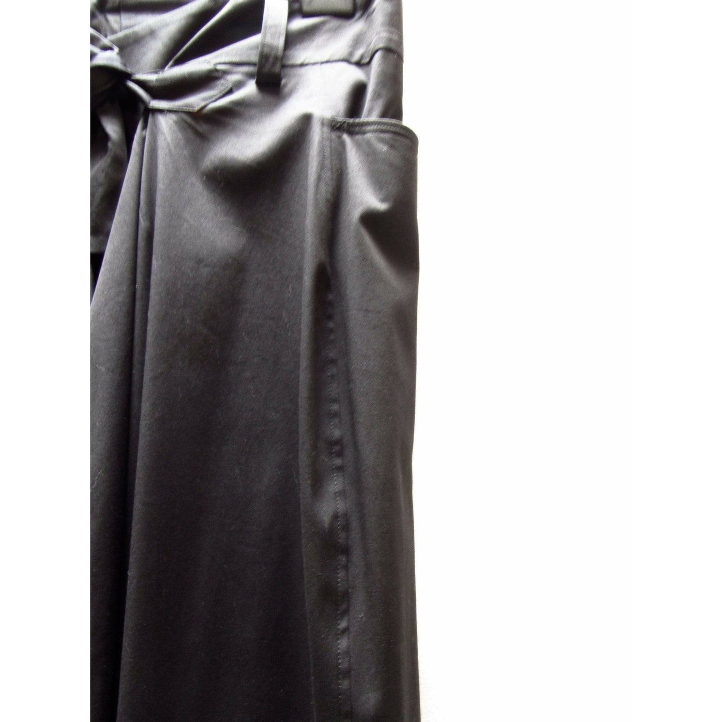 Y-3 Black Oversized Pant Dark Slate Gray