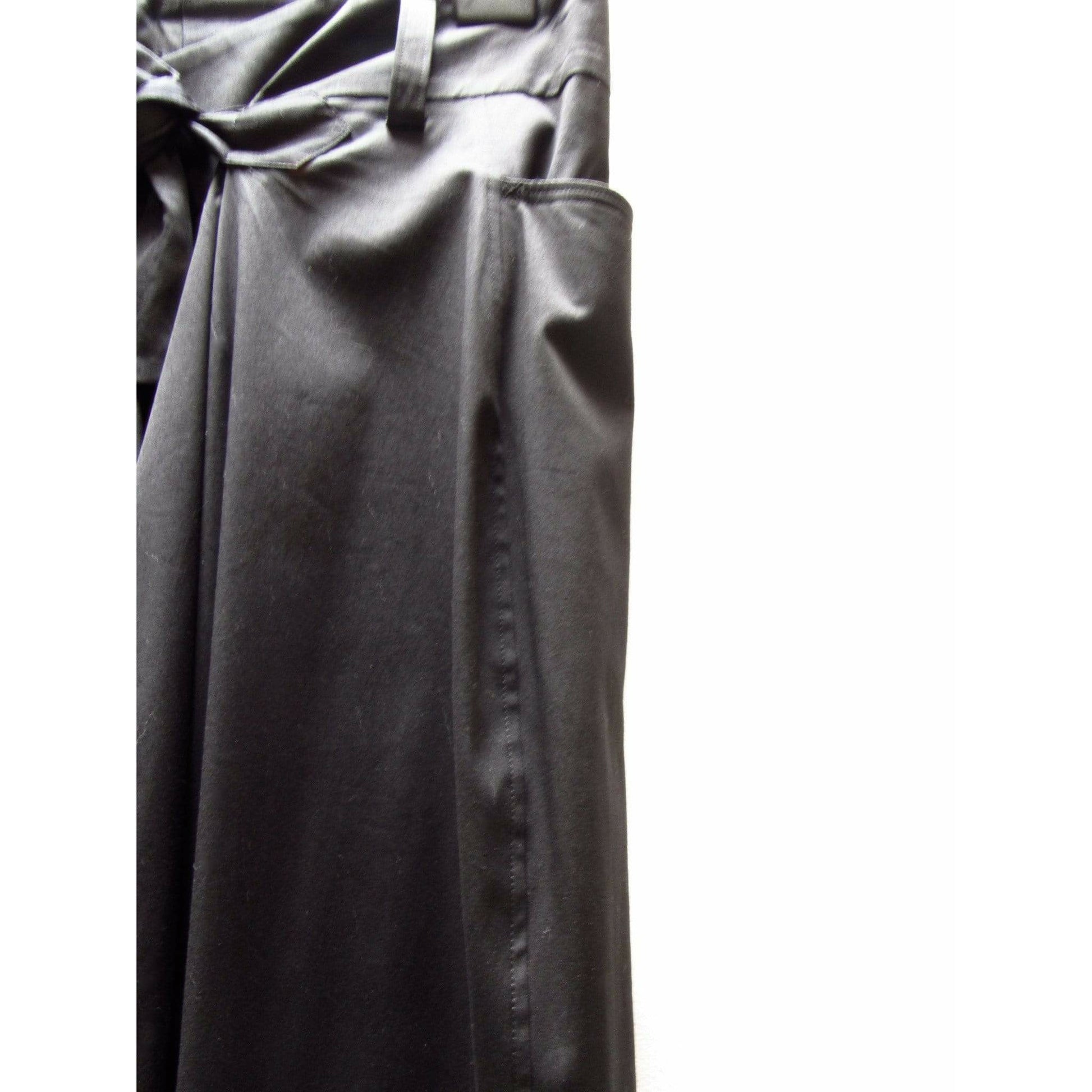 Y-3 Black Oversized Pant Dark Slate Gray