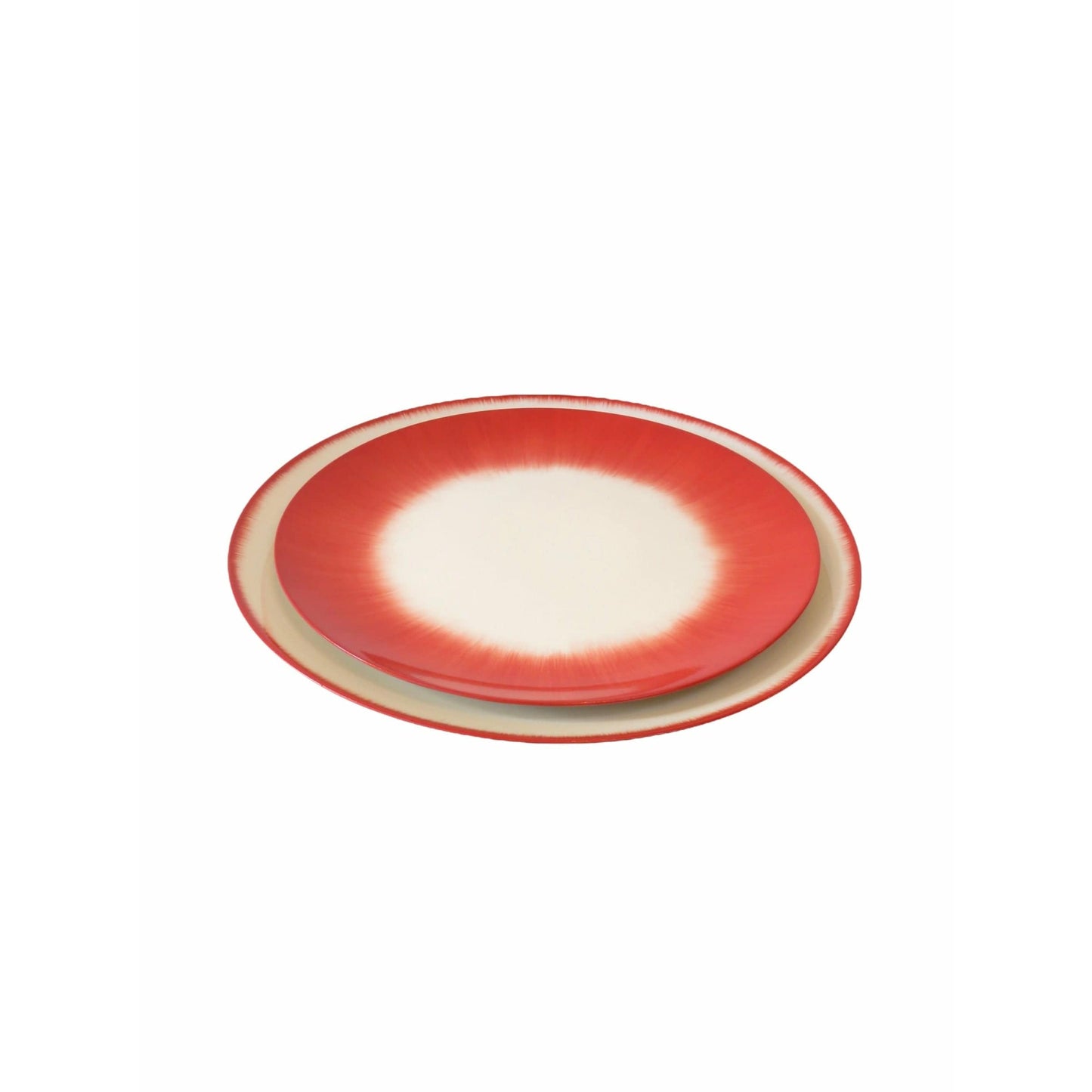 Ann Demeulemeester Home Home 24 centimeters / Off-white & red / Porcelain Ann Demeulemeester for Serax 24 cm plates (set of two)